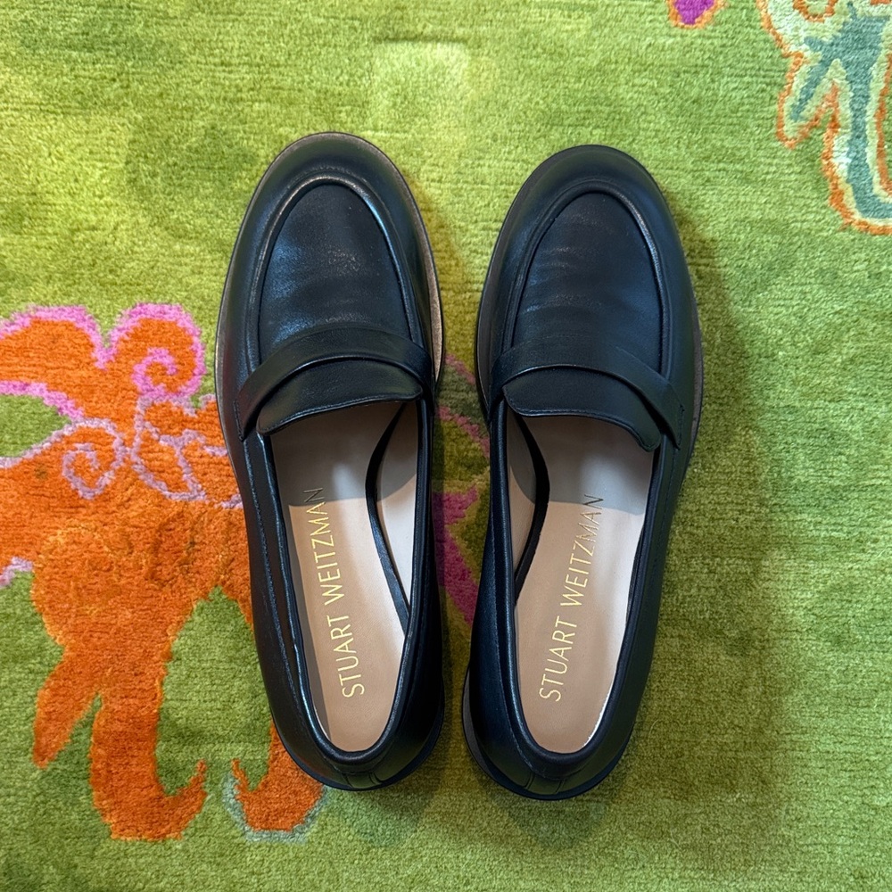 Stuart Weitzman Classic Black Loafers